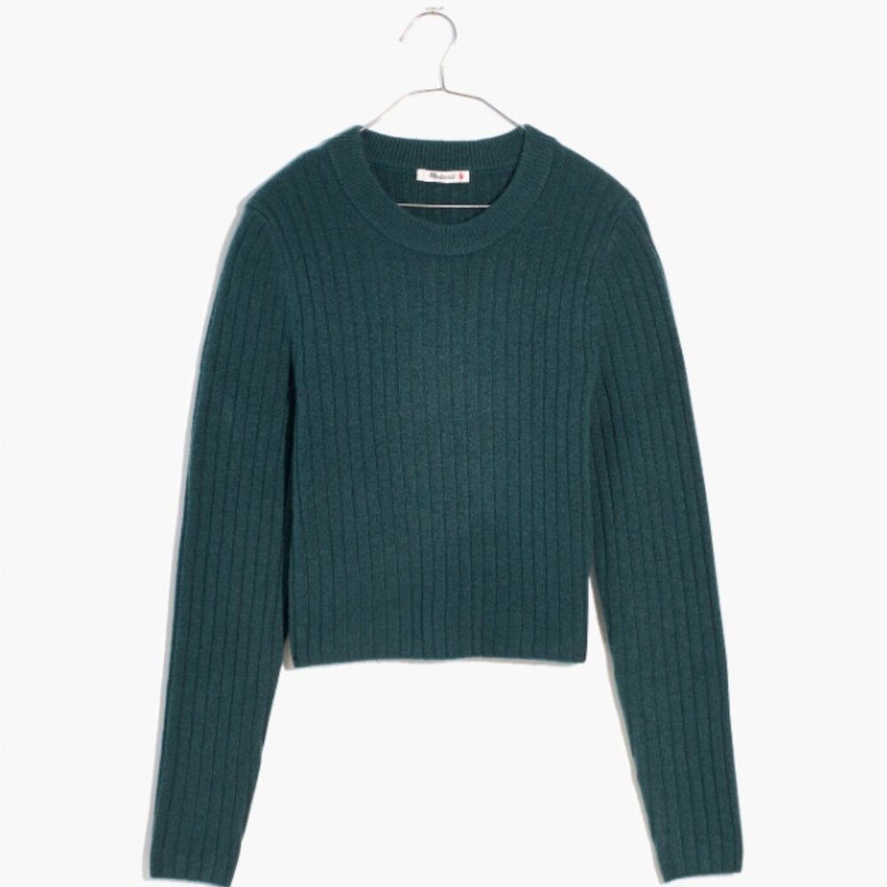 Madewell Readfield Pullover Sweater in Shaded Evergreen